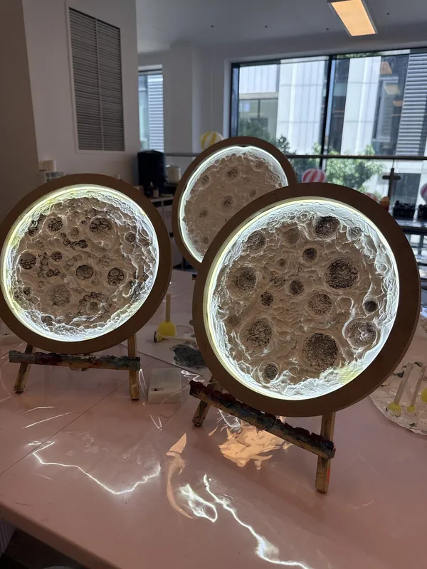 Textured LED Moon Art Workshop