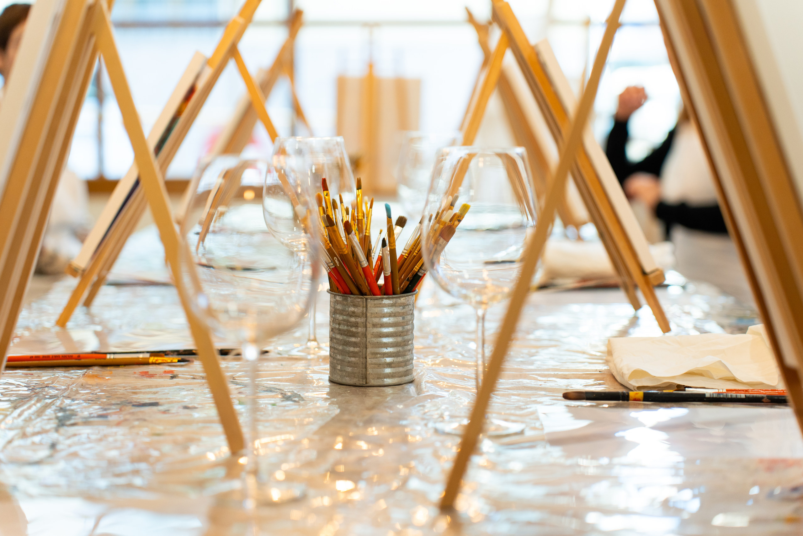 Private group creative workshop in the studio